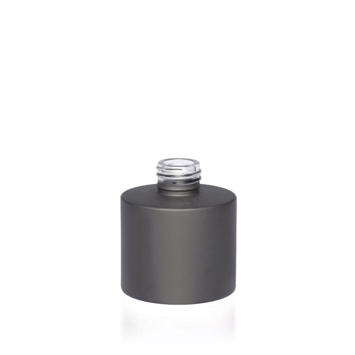 100ml Matt Black Glass Round Karen Diffuser Bottle - Glass - Diffuser Glass - Coloured Bottles
