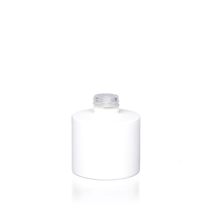 100ml Matt White Glass Round Karen Diffuser Bottle - Glass - Diffuser Glass - Coloured Bottles