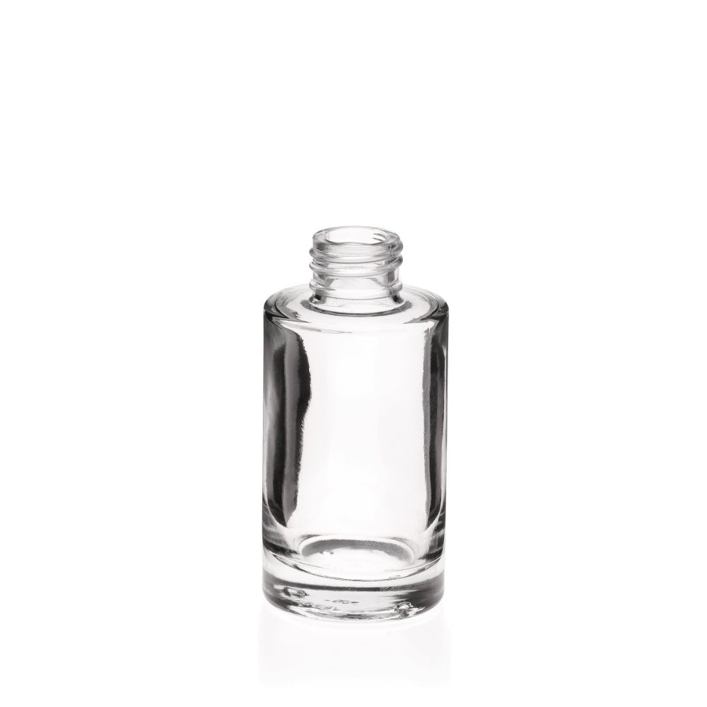 100ml Clear Glass Round Tall Lotus Diffuser Bottle - Glass - Diffuser Glass - Coloured Bottles