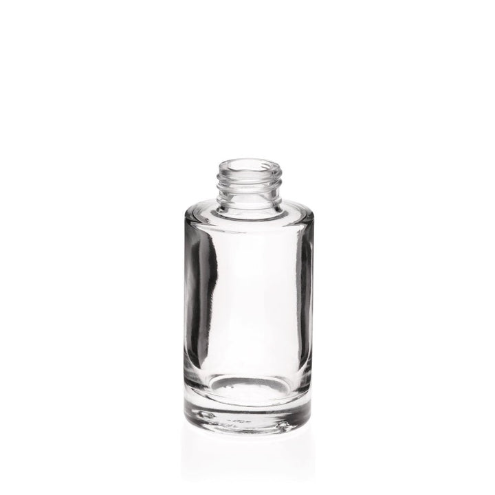 100ml Clear Glass Round Tall Lotus Diffuser Bottle - Glass - Diffuser Glass - Coloured Bottles