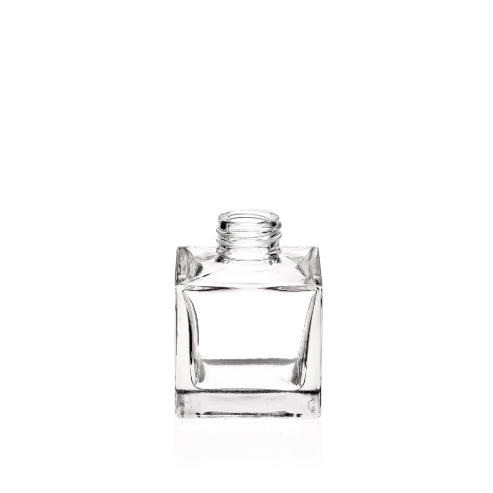 100ml Clear Glass Square Diffuser Bottle - Glass - Diffuser Glass - Coloured Bottles