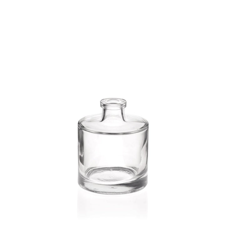100ml Clear Glass Lia Round Diffuser Bottle (Cork Neck) - Glass - Diffuser Glass - Coloured Bottles