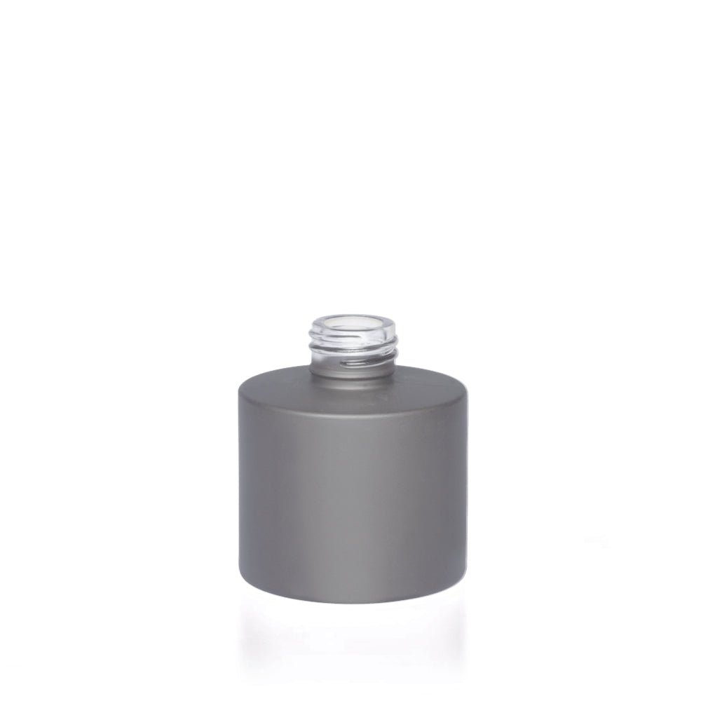 100ml Matt Grey Karen Glass Round Karen Diffuser Bottle - Glass - Diffuser Glass - Coloured Bottles