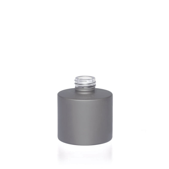 100ml Matt Grey Karen Glass Round Karen Diffuser Bottle - Glass - Diffuser Glass - Coloured Bottles