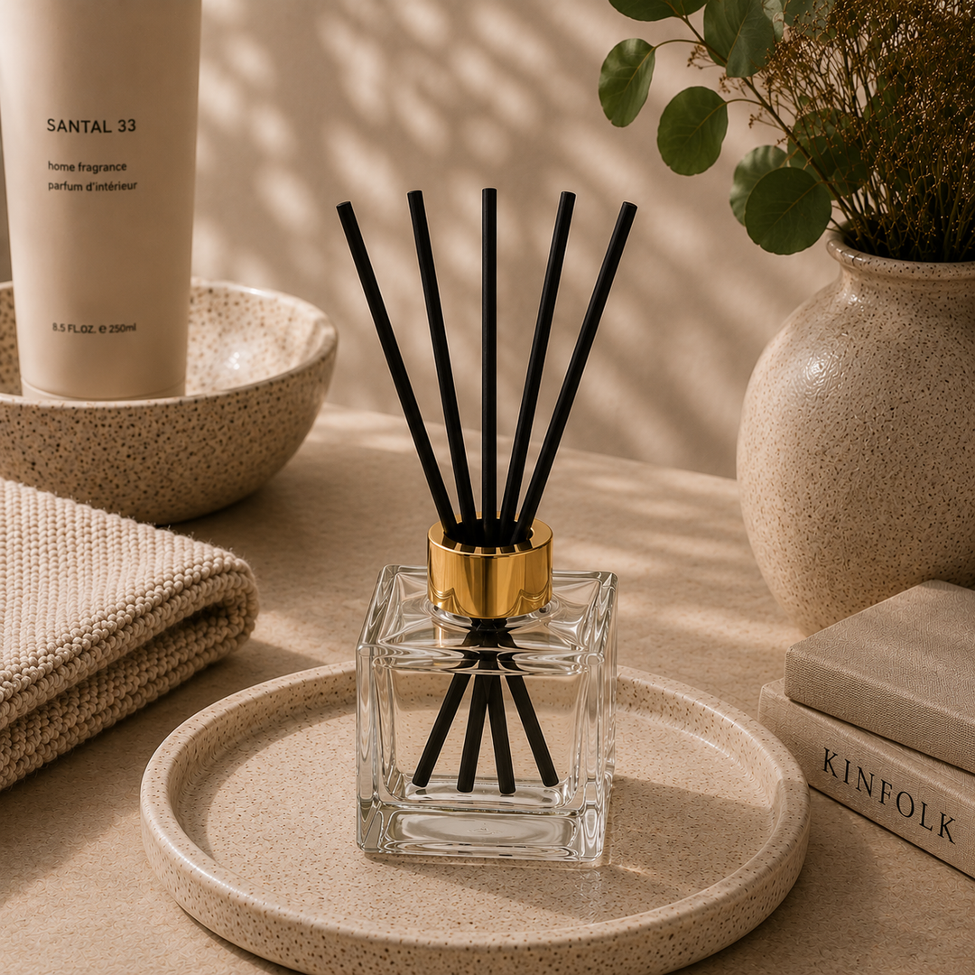 100ml Clear Glass Square Diffuser Bottle - Glass - Diffuser Glass - Coloured Bottles