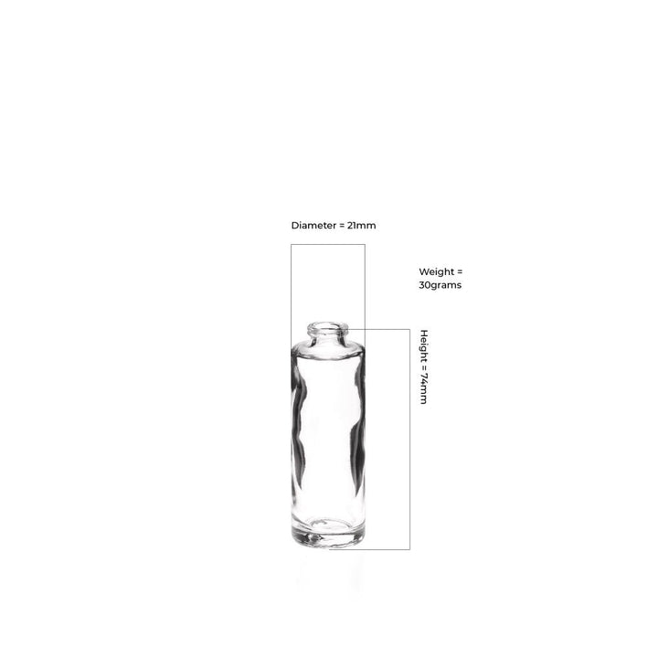 10ml Clear Glass Boston Round Bottle - Glass - Fragrance Glass - Coloured Bottles
