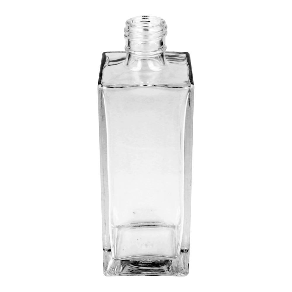 200ml Clear Glass Tall Square Clayton Bottle - Glass - Cosmetic Glass - Coloured Bottles