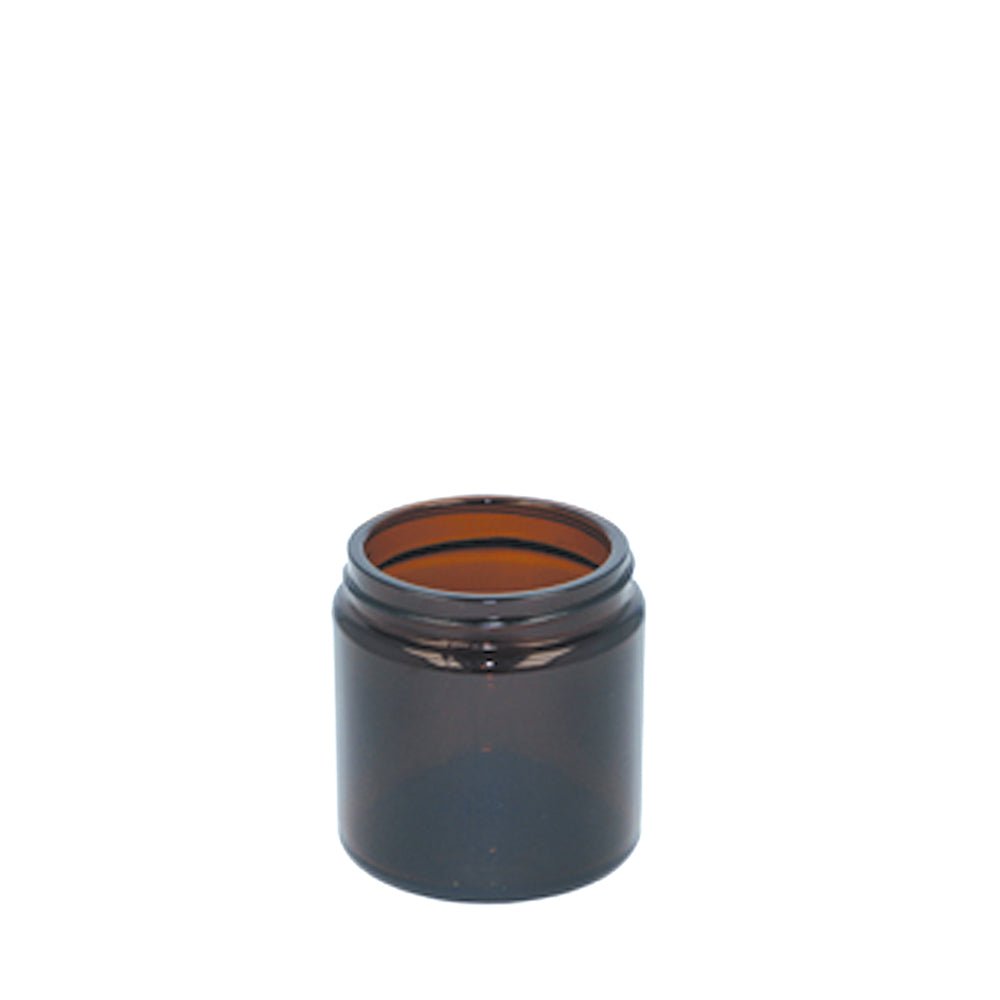 120ml Amber Glass Squat Jar - Glass - Cosmetic Glass - Coloured Bottles