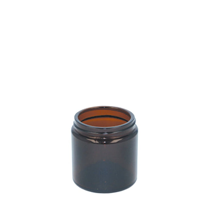 120ml Amber Glass Squat Jar - Glass - Cosmetic Glass - Coloured Bottles