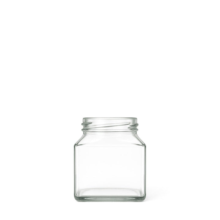 130ml Clear Glass Square Jar - Glass - Food Glass - Coloured Bottles