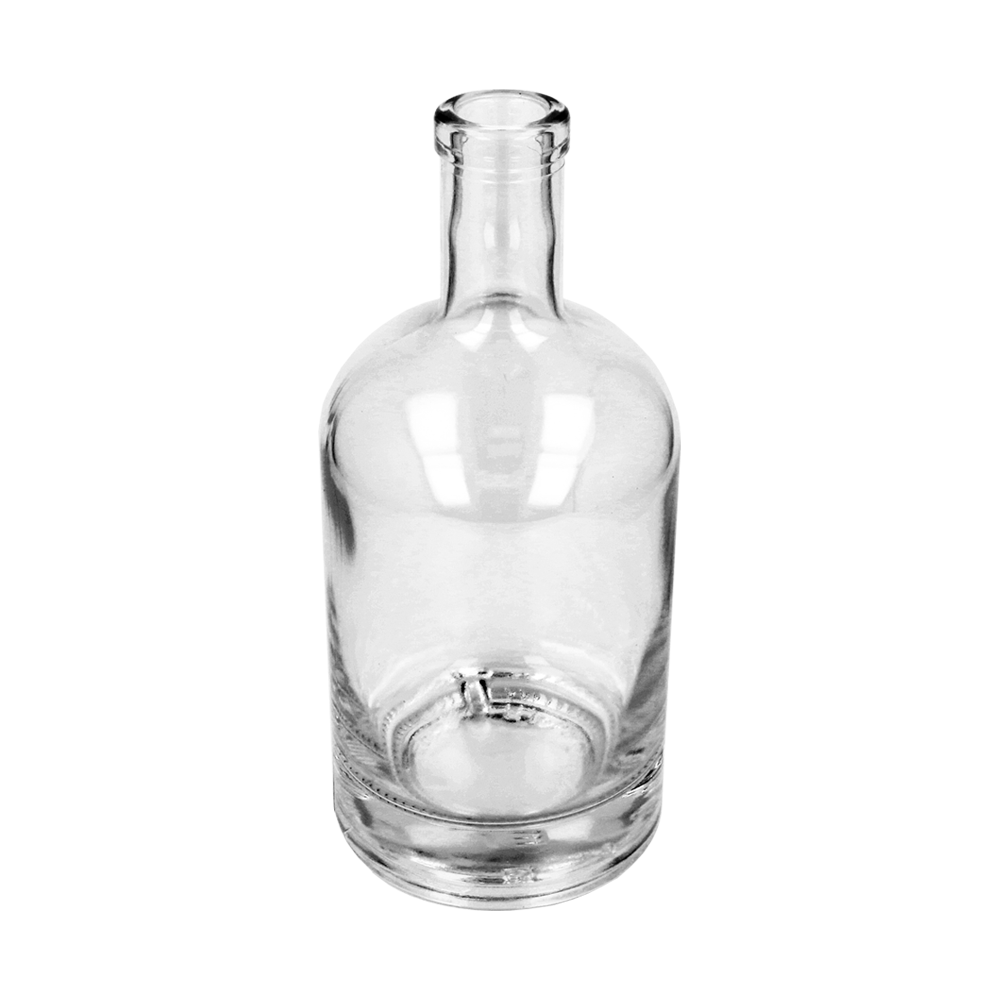 500ml Clear Glass Round Nocturne Bottle (Cork Neck) - Glass - Food Glass - Coloured Bottles