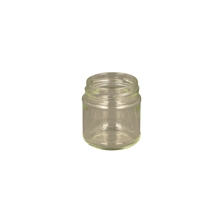110ml Clear Glass Round Jar - Glass - Food Glass - Coloured Bottles