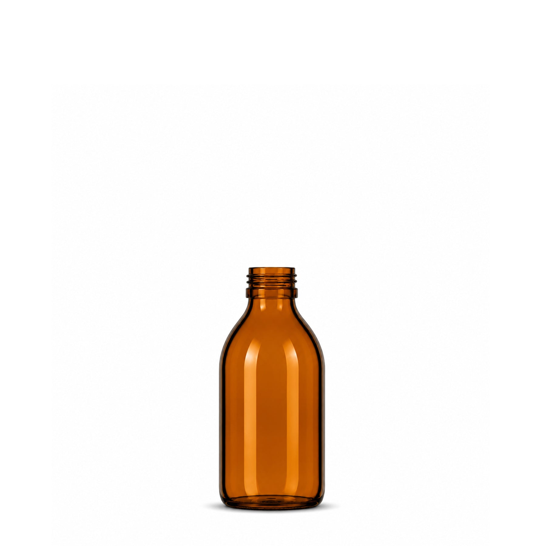 150 ml Alpha-Flasche aus bernsteinfarbenem Glas
