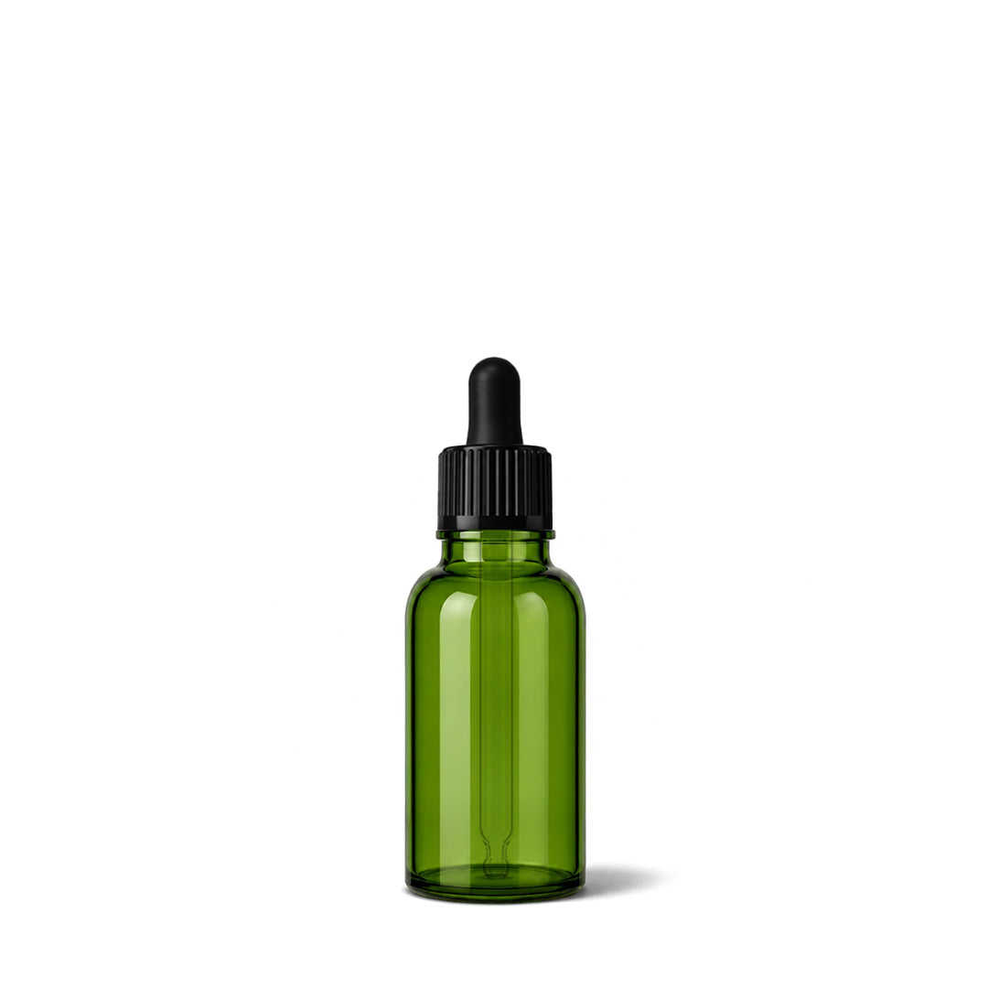 15ml Green Glass Dropper Bottle - Glass - Aromatherapy Glass - Coloured Bottles