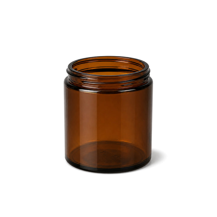 180ml Amber Glass Squat Jar - Glass - Cosmetic Glass - Coloured Bottles