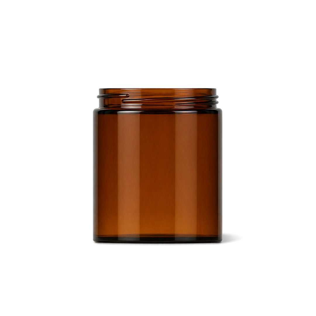 180ml Amber Glass Squat Jar - Glass - Cosmetic Glass - Coloured Bottles
