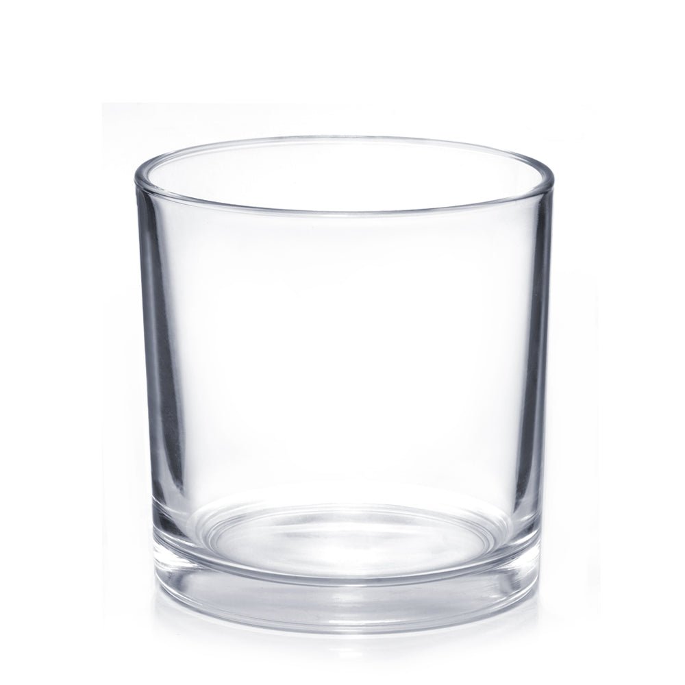 Large Candle Glass 1kg – Clear Glass Tub for 3 Wick Candles - Glass - Candle Glass - Coloured Bottles