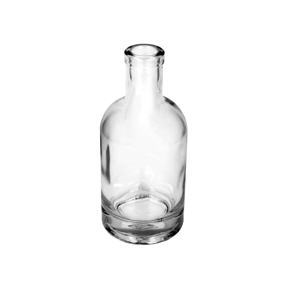 200ml Clear Glass Round Honorius Bottle (Cork Neck) - Glass - Coloured Bottles