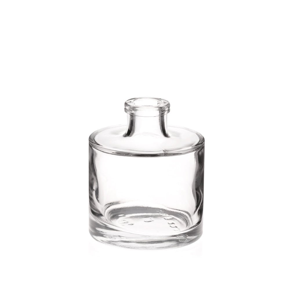200ml Clear Glass Round Diffuser Bottle (Cork Neck) - Glass - Diffuser Glass - Coloured Bottles