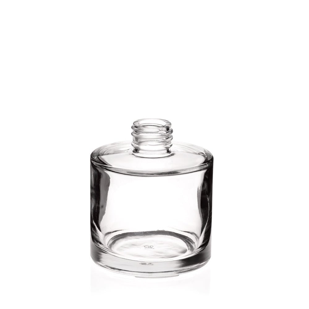 200ml Clear Glass Round Diffuser Bottle (Screw Neck) - Glass - Diffuser Glass - Coloured Bottles