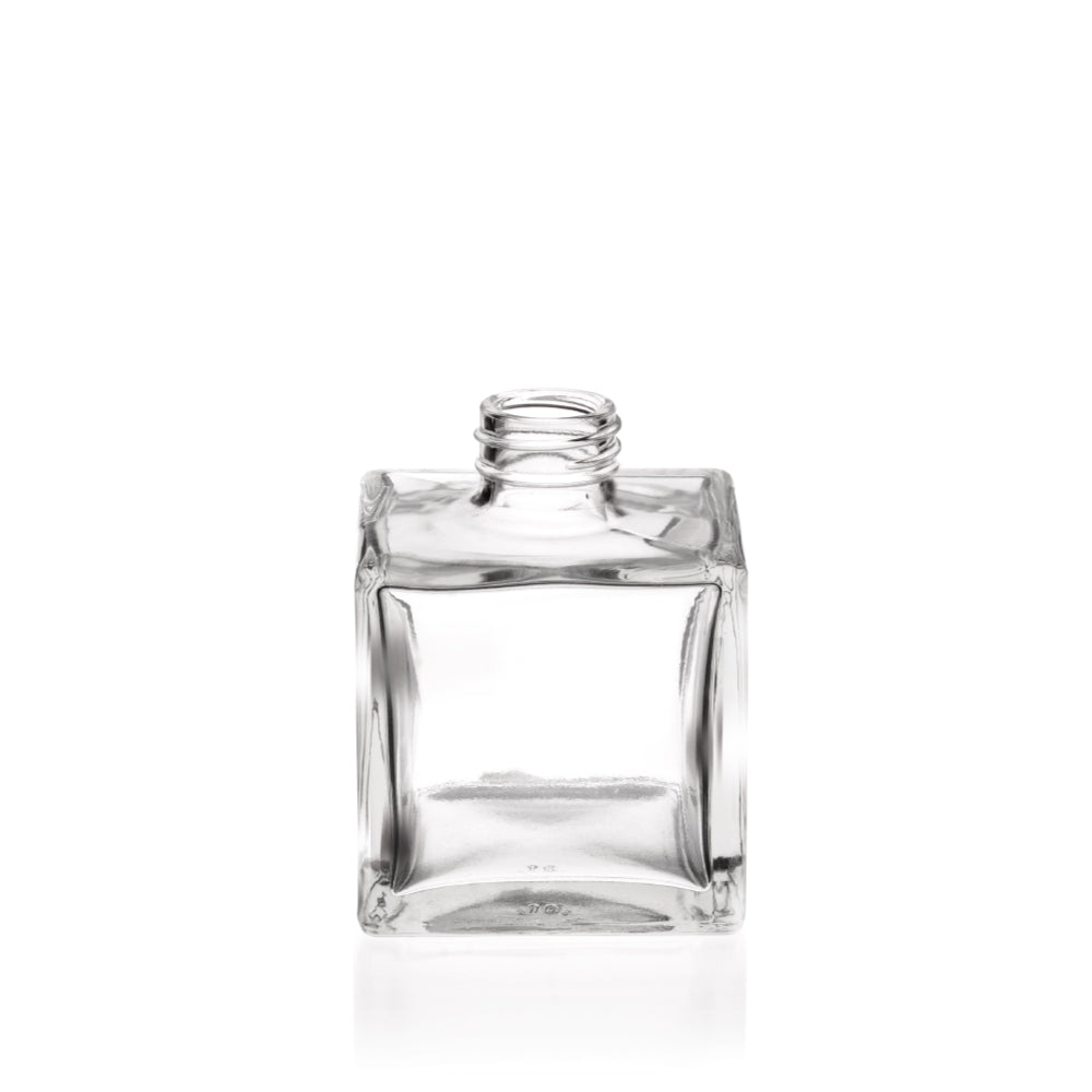 200ml Clear Glass Paradis Square Diffuser Bottle (Screw Neck) - Glass - Diffuser Glass - Coloured Bottles