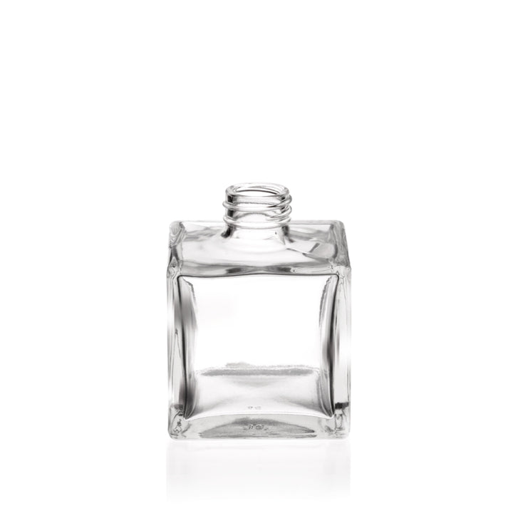 200ml Clear Glass Paradis Square Diffuser Bottle (Screw Neck) - Glass - Diffuser Glass - Coloured Bottles
