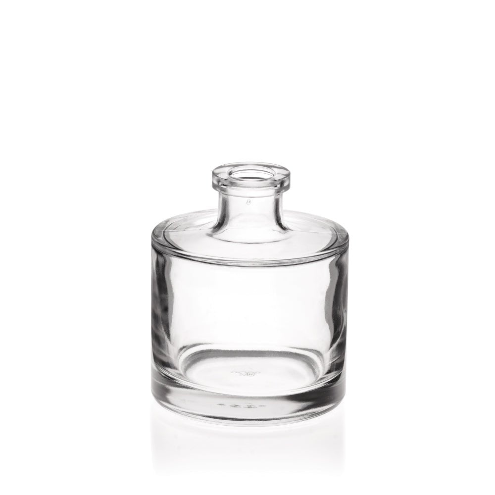 200ml Clear Glass Lia Round Diffuser Bottle (Cork Neck) - Glass - Diffuser Glass - Coloured Bottles