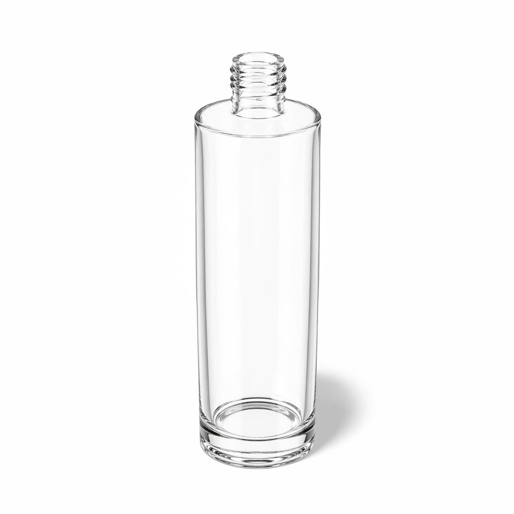 200ml Clear Glass Tall Round Bliss Bottle - Glass - Cosmetic Glass - Coloured Bottles