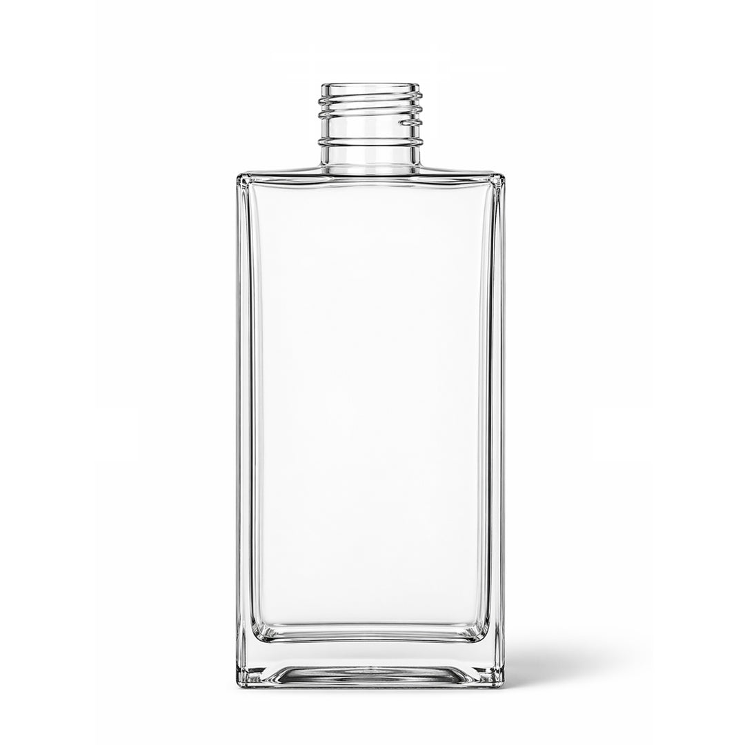 200ml Clear Glass Tall Square Clayton Bottle - Glass - Cosmetic Glass - Coloured Bottles