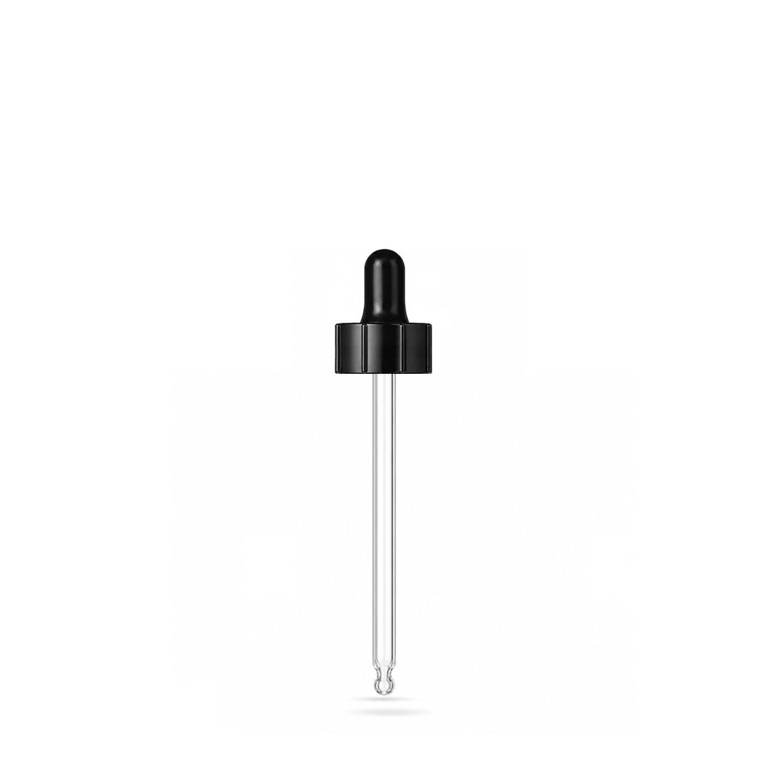 20R3 Black Pipette - Caps - Pipettes - Coloured Bottles