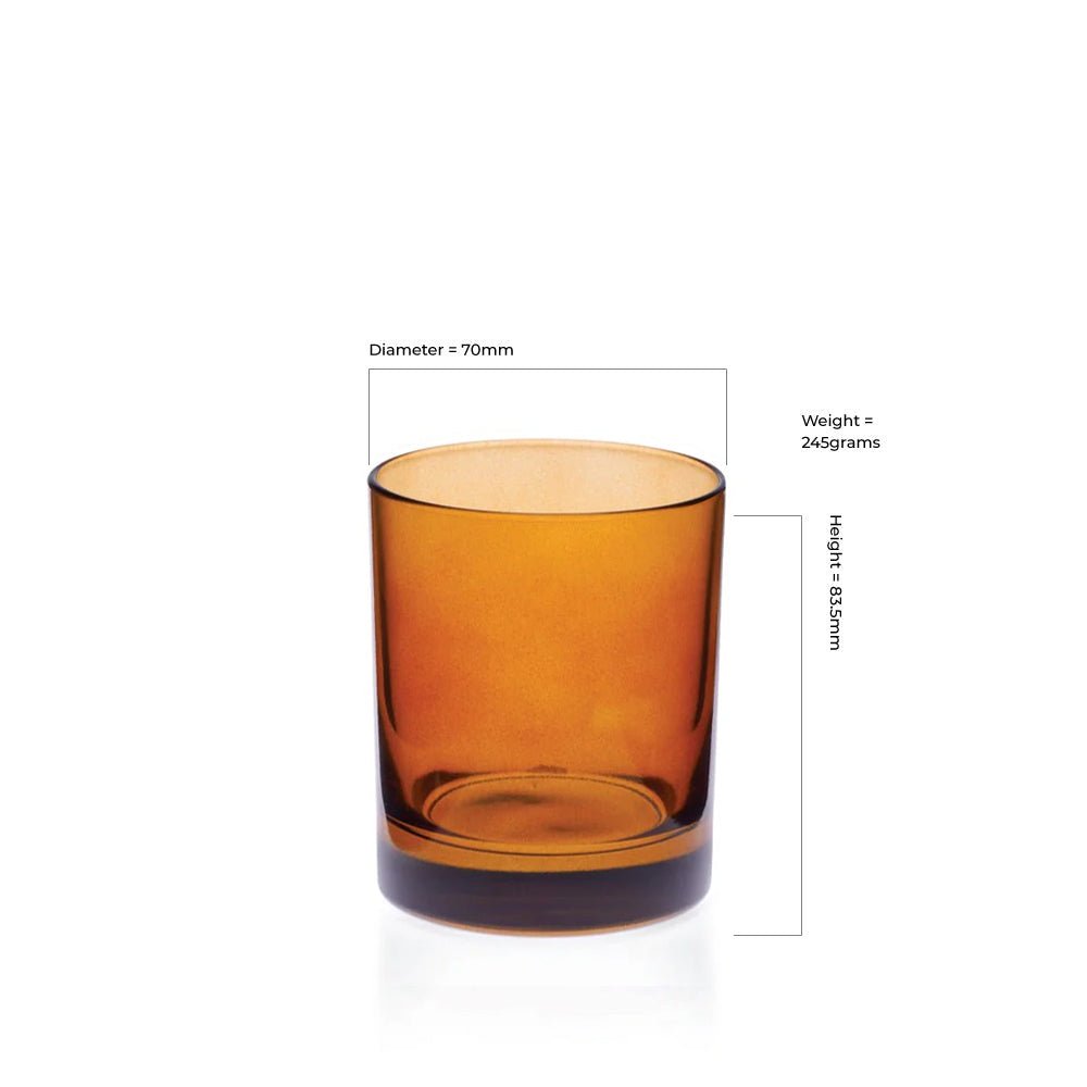 20cl Amber Karen Candle Glass - Glass - Candle Glass - Coloured Bottles