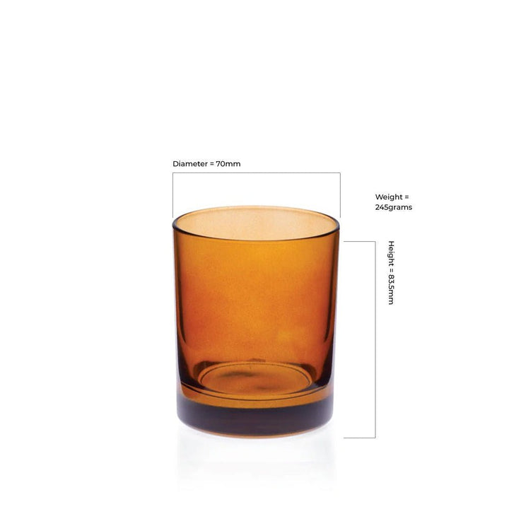 20cl Amber Karen Candle Glass - Glass - Candle Glass - Coloured Bottles