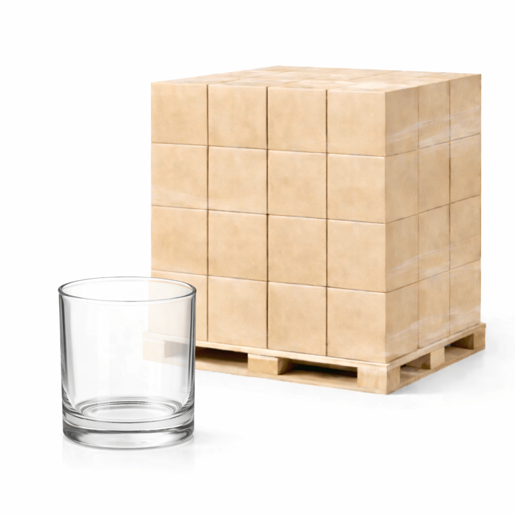 20cl Clear Karen Candle Glass Pallet - 2040 units - Glass - Candle Glass - Coloured Bottles