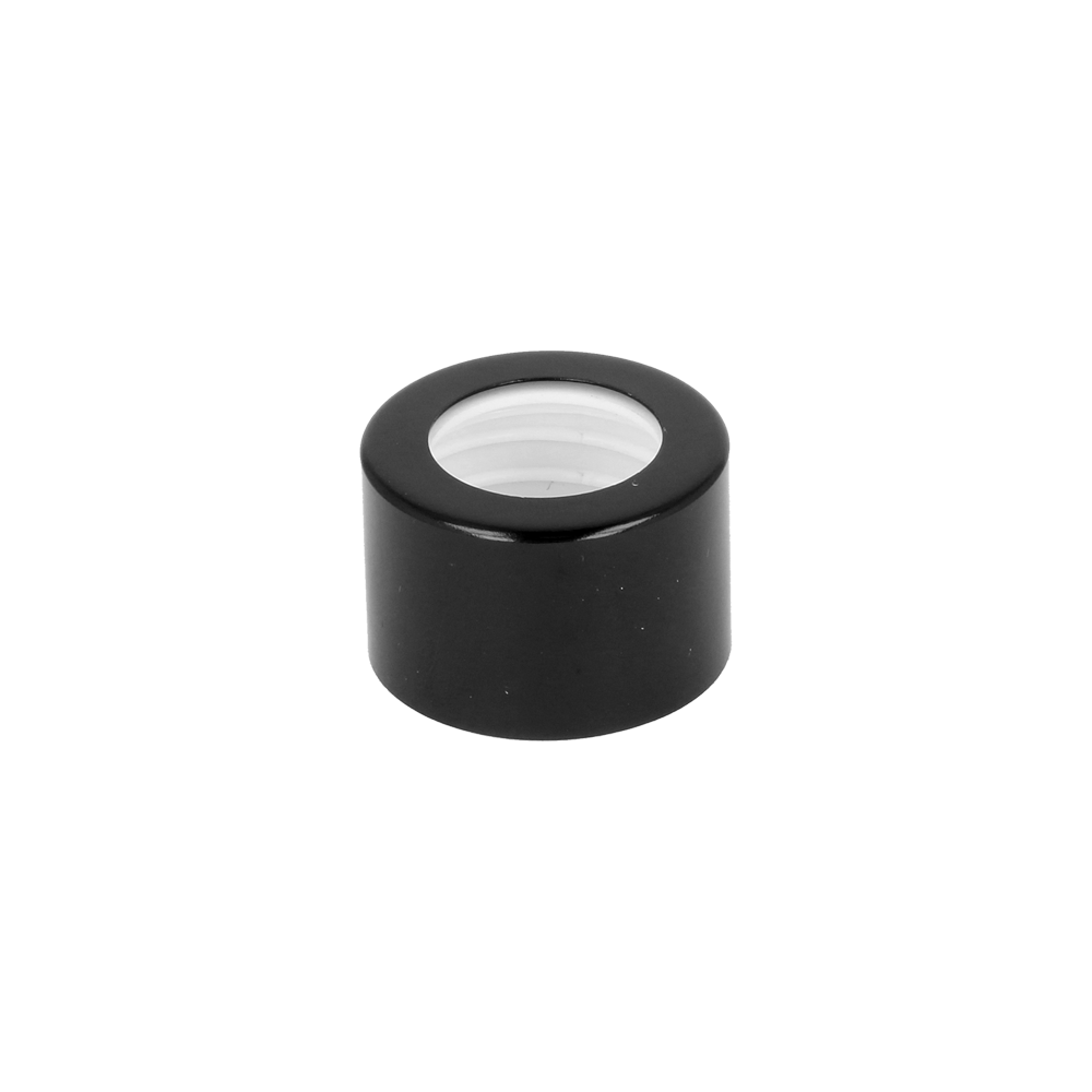 28/410 Gloss Black Metal Shelled Diffuser Cap - Caps - Diffuser Caps - Coloured Bottles