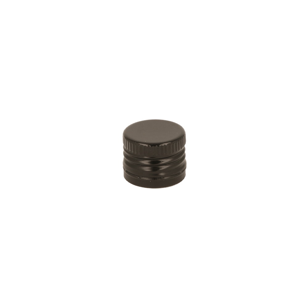 31.5mm Black Aluminium Pourer Cap T/E - Caps - Food Caps - Coloured Bottles
