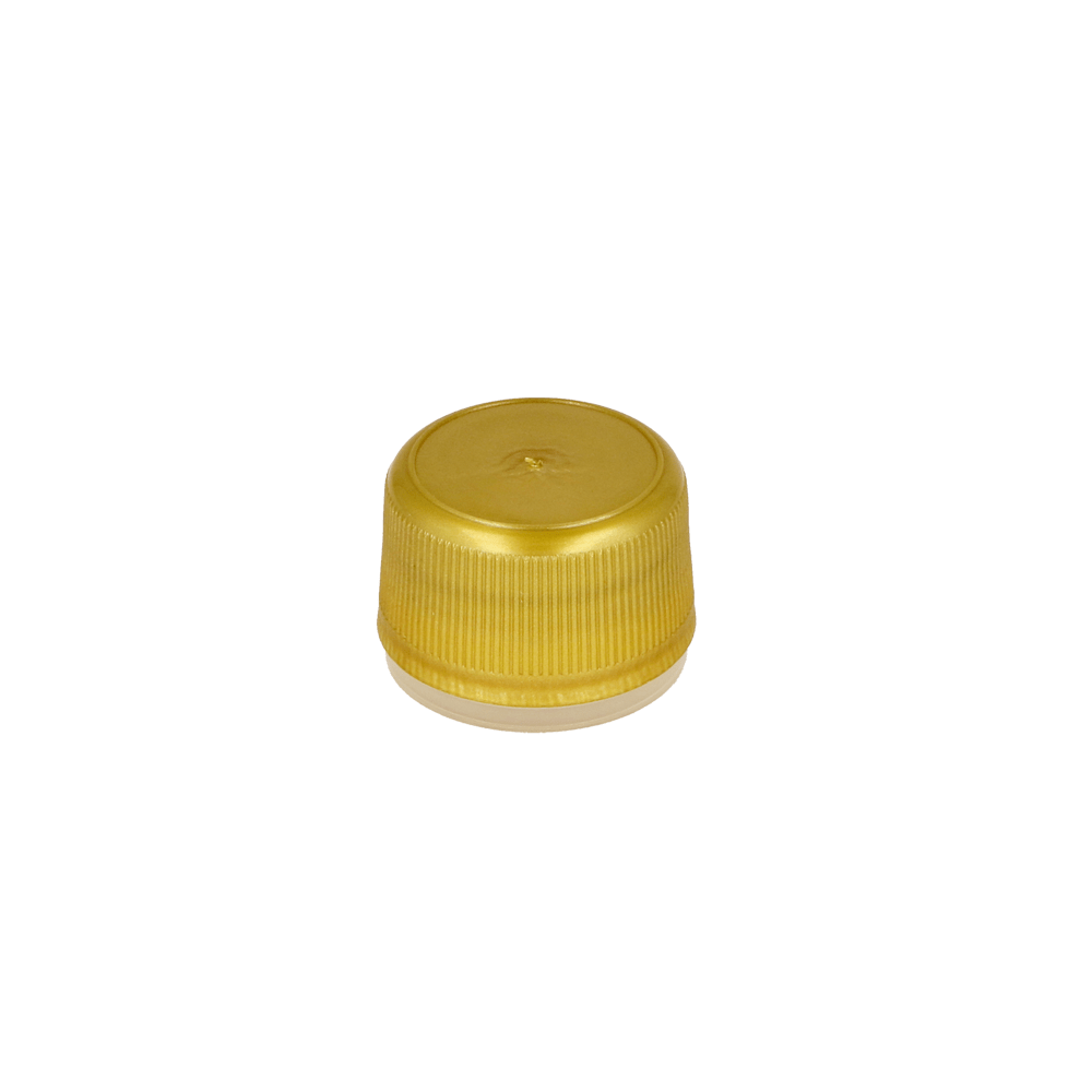 24mm Gold Plastic Cap T/E - Caps - Food Caps - Coloured Bottles