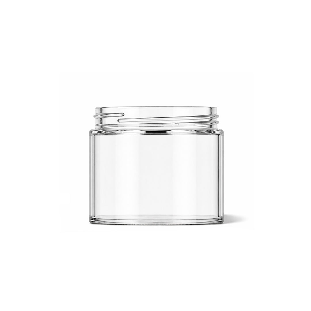 250ml Clear Glass Squat Jar - Glass - Cosmetic Glass - Coloured Bottles
