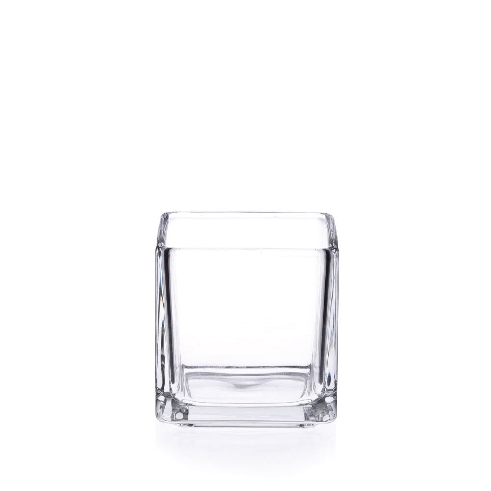 25cl Clear Square Candle Glass - Glass - Candle Glass - Coloured Bottles