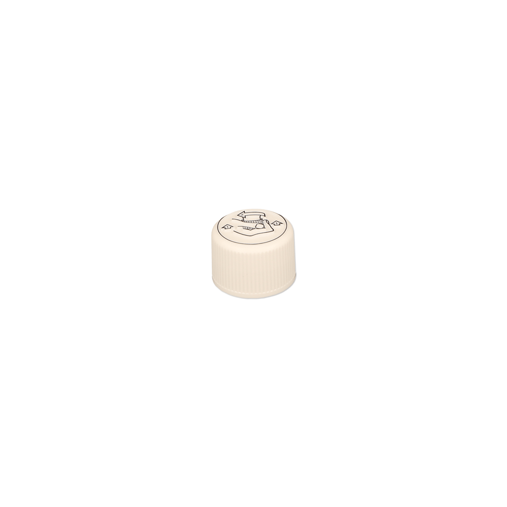 PP28 White Child Proof Cap - Caps - Dropper Caps - Coloured Bottles
