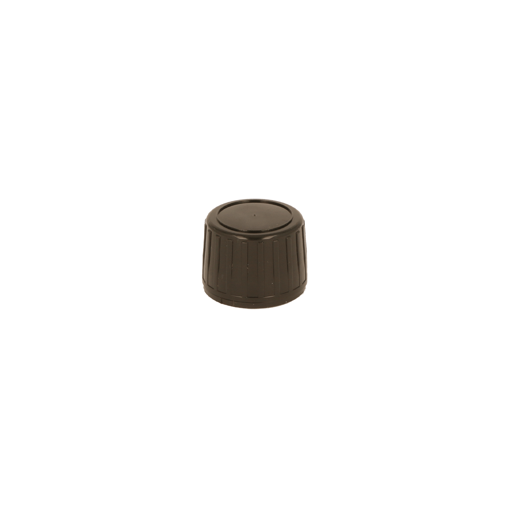 PP28 Black Boreseal Cap T/E - Caps - Dropper Caps - Coloured Bottles