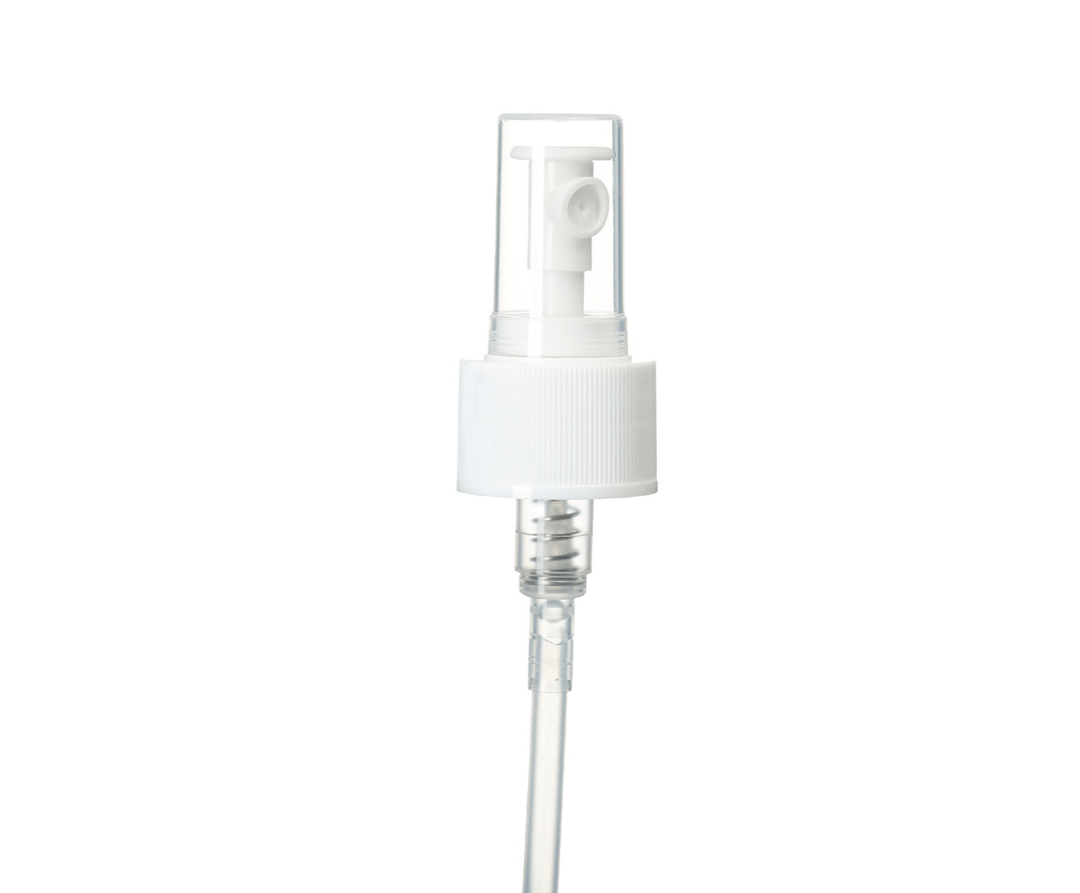 28R3 White Atomiser with Large Head - Caps - Sprays & Pumps - Coloured Bottles