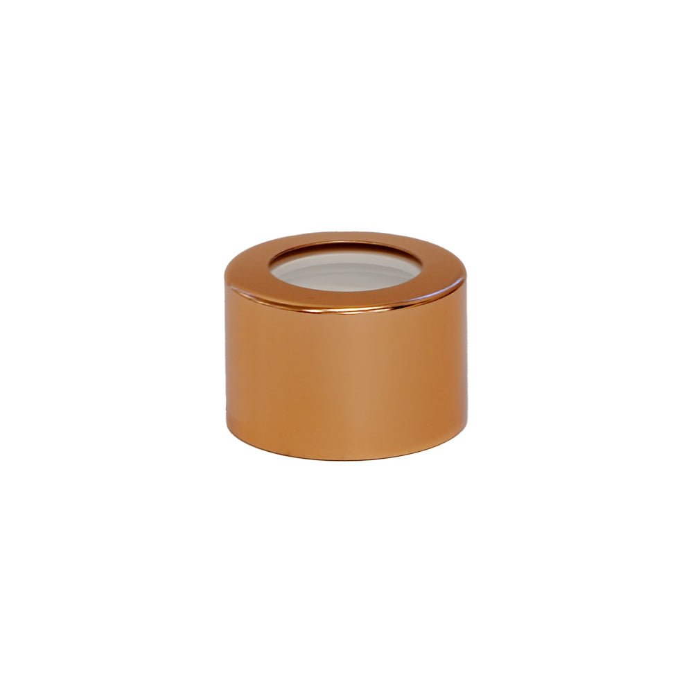 28mm Gloss Rose Gold Diffuser Cap - Caps - Coloured Bottles