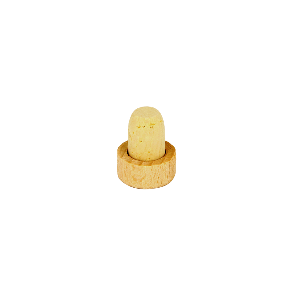 14mm Wooden Headed Natural Cork (No.13) - Caps - Corks - Coloured Bottles
