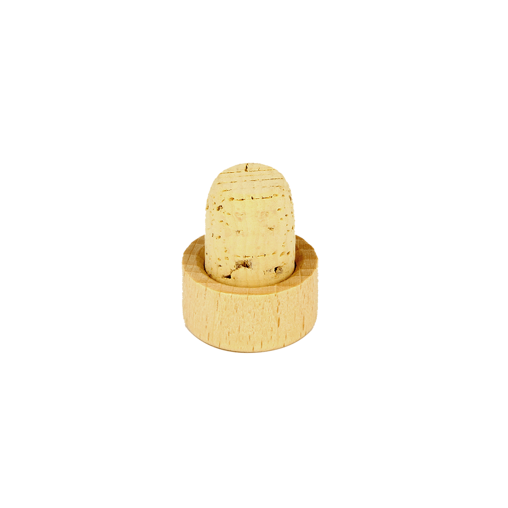 19mm Wooden Headed Cork (No.16) - Caps - Corks - Coloured Bottles