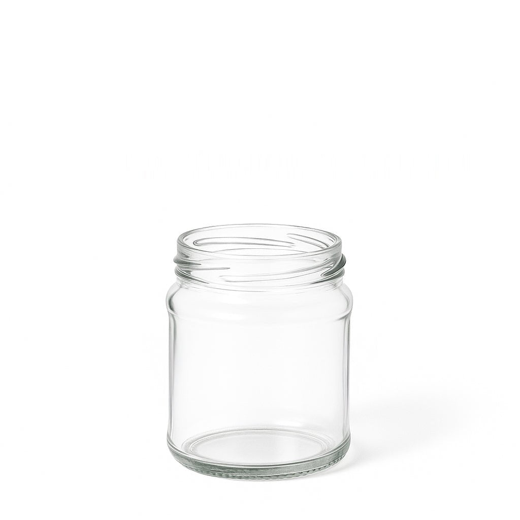 300ml Clear Glass Round Jar - Glass - Food Glass - Coloured Bottles