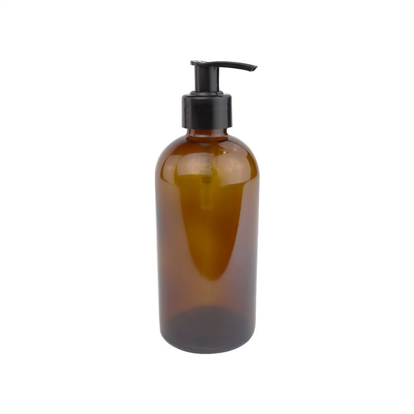 300ml Amber Glass Boston Round Bottle - Glass - Medical Glass - Coloured Bottles