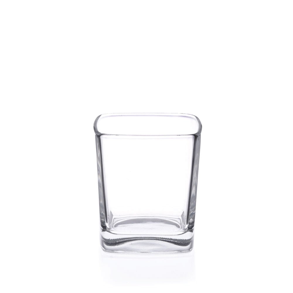 30cl Clear Square Candle Glass - Glass - Candle Glass - Coloured Bottles