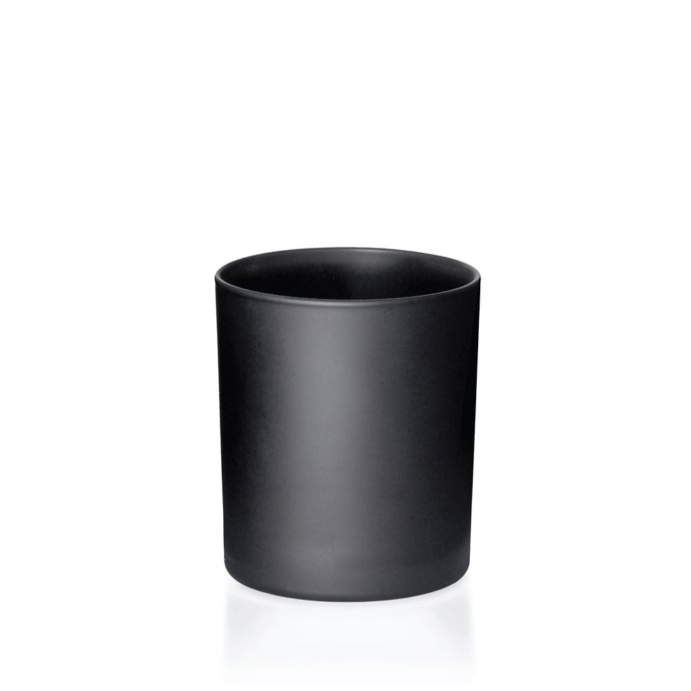30cl Matt Black Externally Sprayed Karen / Lucy Candle Glass - Glass - Candle Glass - Coloured Bottles