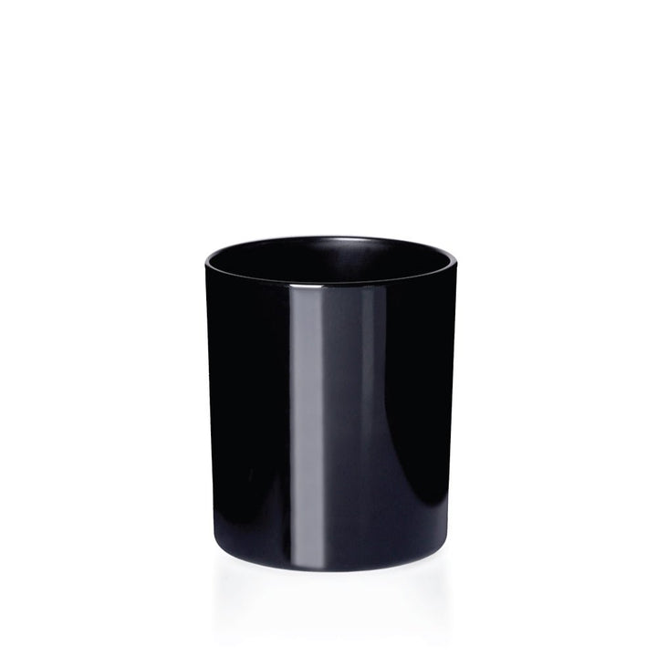 30cl Gloss Black Externally Sprayed Karen / Lucy Candle Glass - Glass - Candle Glass - Coloured Bottles