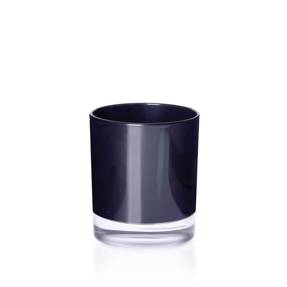30cl Gloss Black Internally Sprayed Karen / Lucy Candle Glass - Glass - Candle Glass - Coloured Bottles